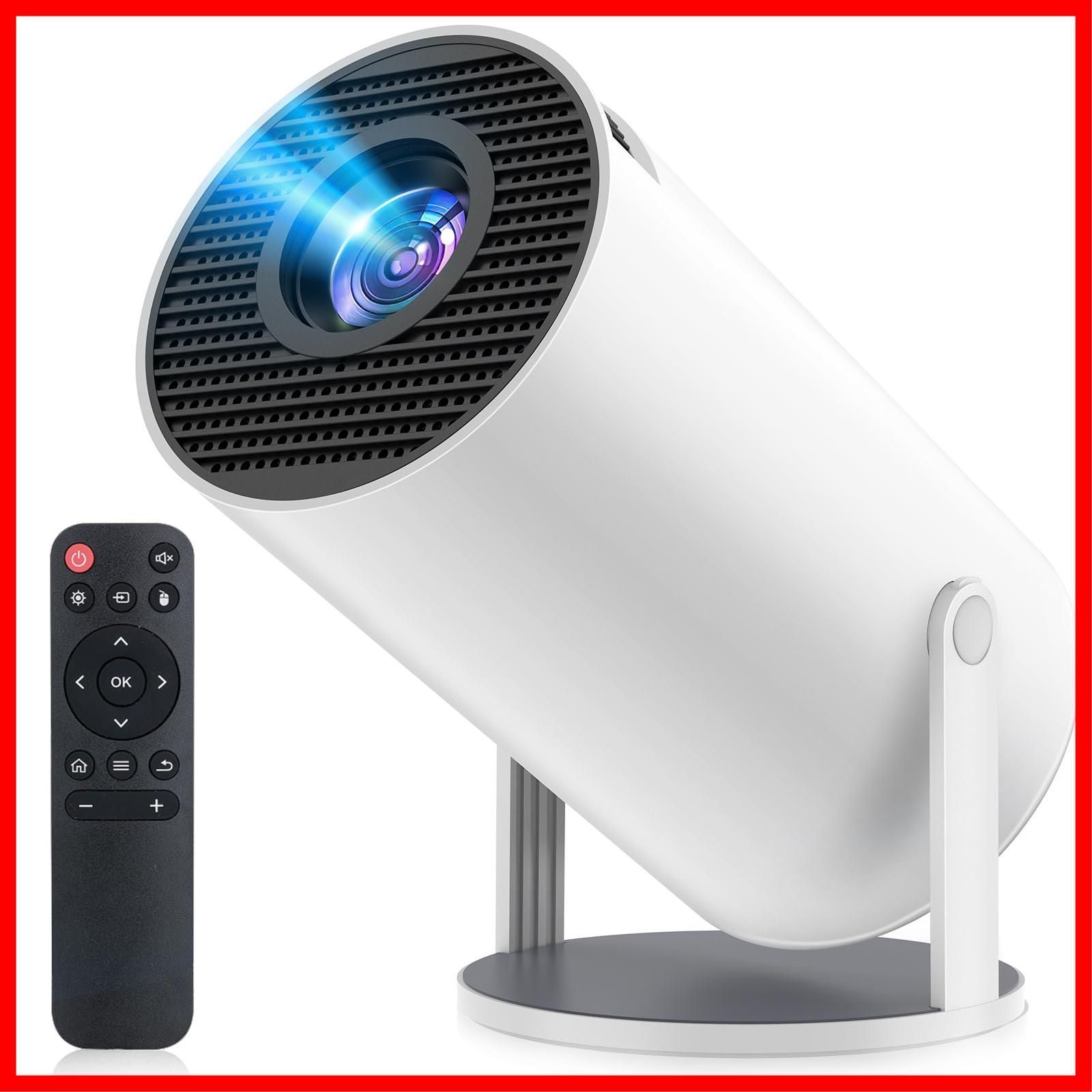 商品 スタンド一体型 短距離投影 ズーム機能 自動台形補正 軽量 HiFiスピーカー Bluetooth5.4 TV搭載 スマホ ノートパソコン DVD Switch などに対応 Android Wi-Fi6瞬間接続 天井投影 プレゼント 1080P 高