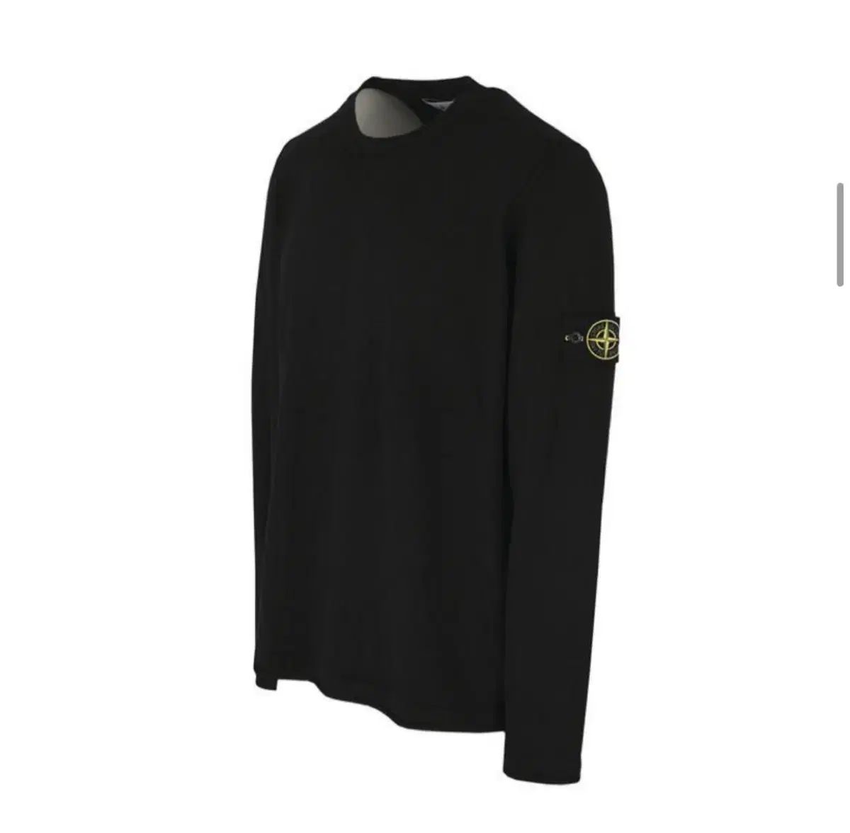 ストーンアイランド ワッペン パッチコットンニット ブラック