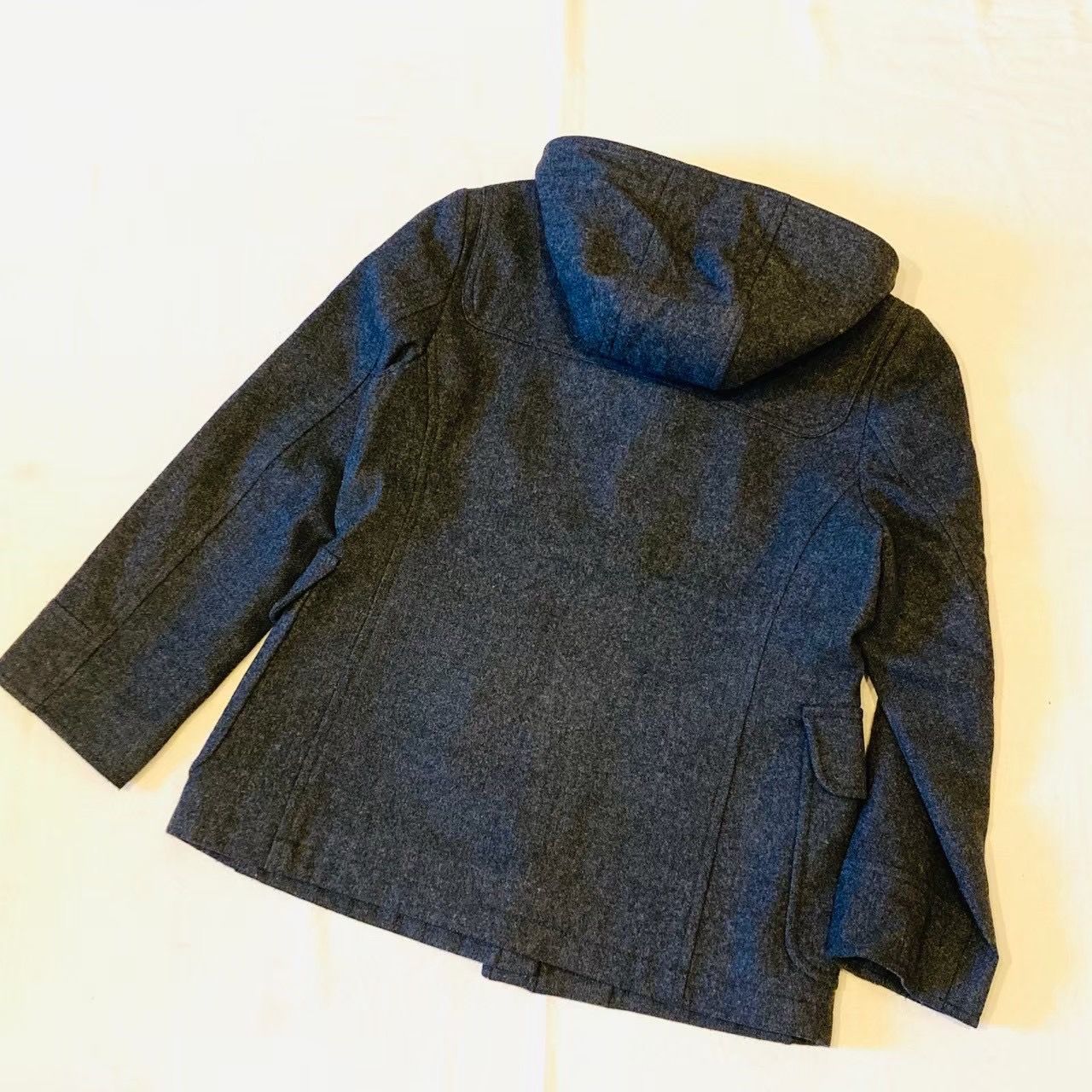 BURBERRY LONDON バーバリー 三陽商会 CASHMERE カシミヤ混 ウール コート ジップアップ パーカー フーディー ダークグレー系