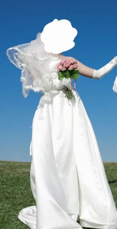 ウェディングドレス・ベール・手袋セット ウェディングドレス 白 + ベール 手袋 セット - メルカリ