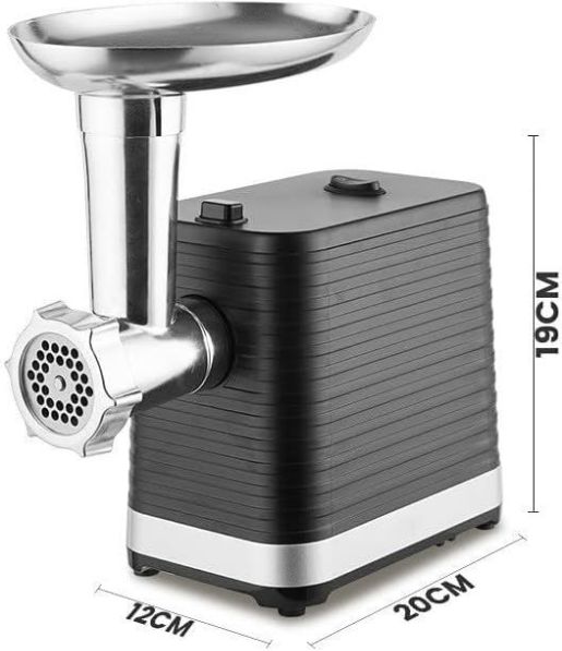 1600 W 電動ミートグラインダー付属 3種類のカッティングプレート 3 in 1 ミートミンサー ソーセージ詰め機メーカー ソーセージ クッベキット付属 ステンレススチール