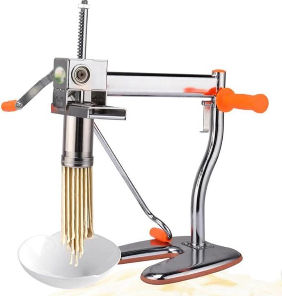 手動製麺機 7 つの金型を備えたステンレス鋼製麺機 レストラン 家族 パーティー スーパーマーケット用の 卓上製麺機