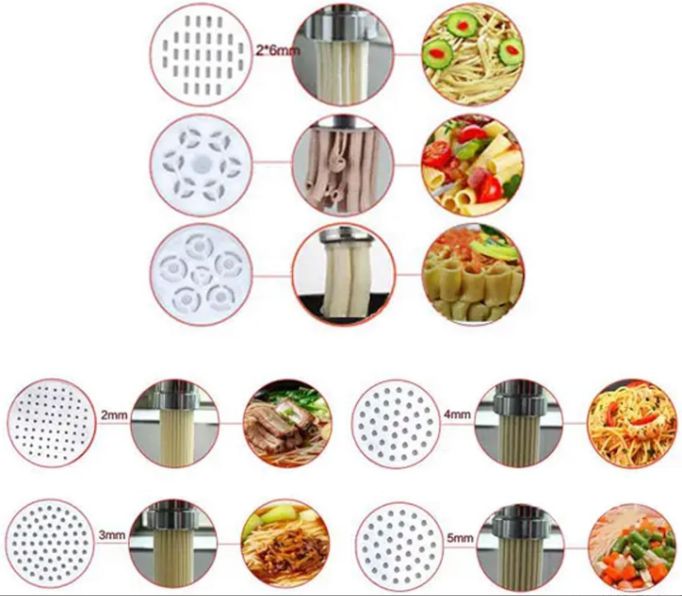 手動製麺機 7 つの金型を備えたステンレス鋼製麺機 レストラン 家族 パーティー スーパーマーケット用の 卓上製麺機