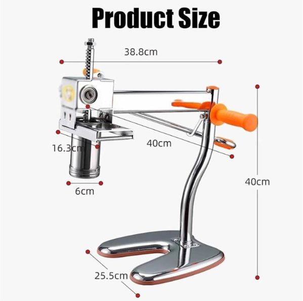 つの金型を備えたステンレス鋼製麺機