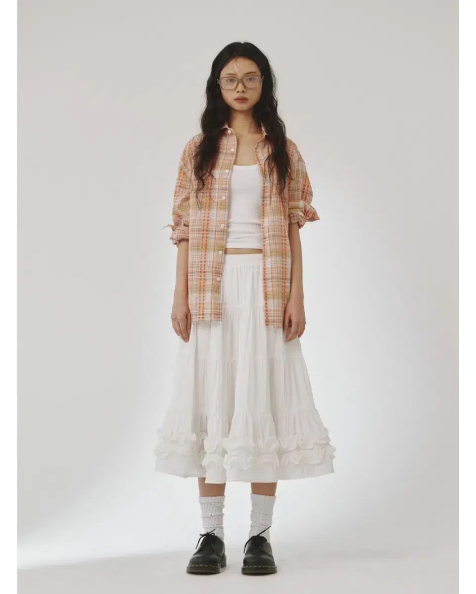 PLZPROJECT フリルスカート 白