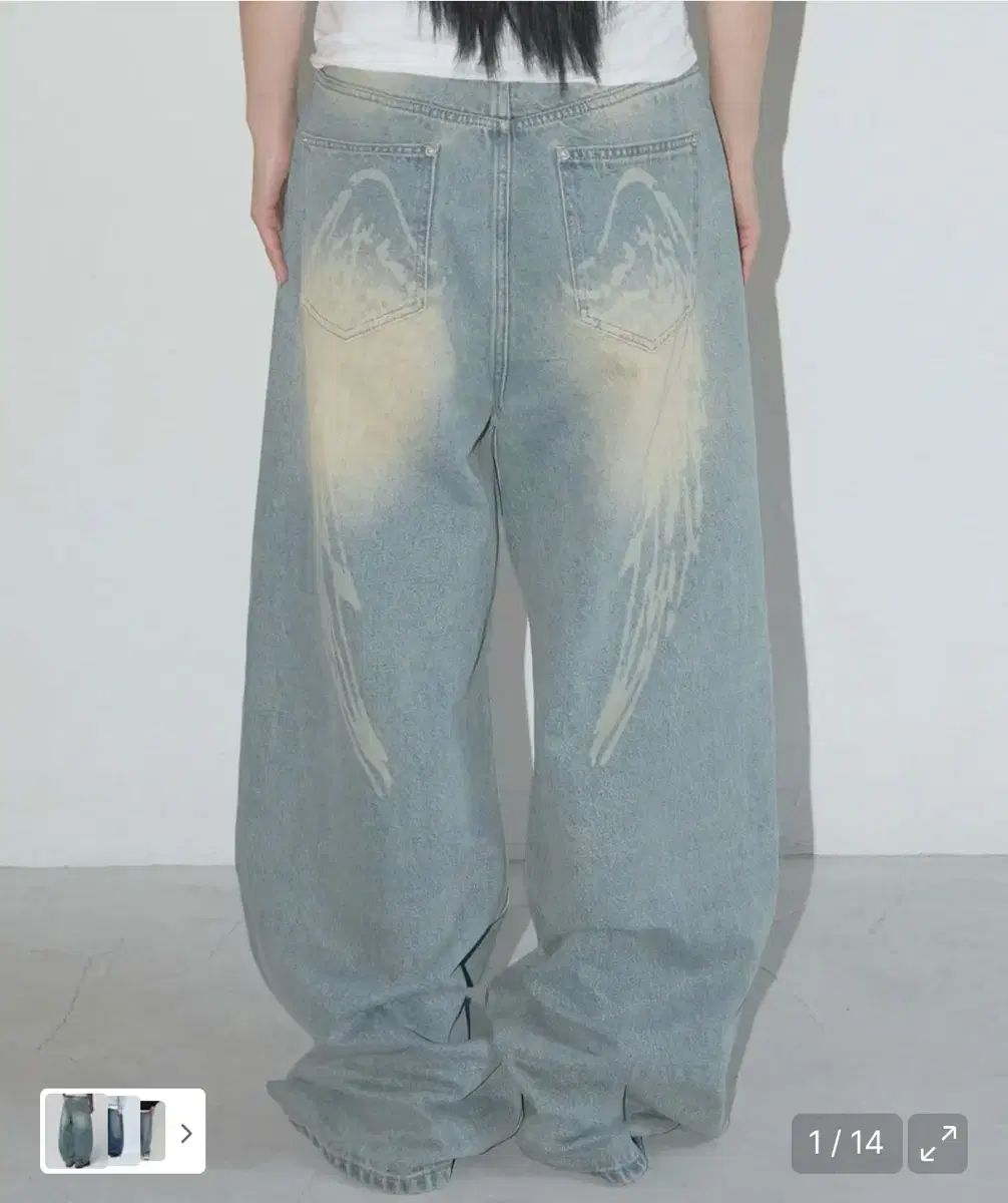 エンジェル ヴィンテージ ウォッシュ ピンタックパンツ BLUE F25QD891 リバース Tシャツ含む