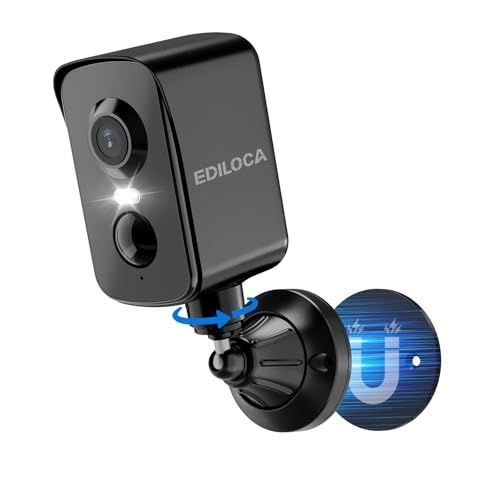 強力マグネット式設置 300°首振り 穴あけ不要 Ediloca 防犯カメラ 屋外 ワイヤレス wifi 2K 300万画素 夜間 撮影 監視カメラ 屋外 120°広角 PIR人体検知 双方向音声 動体検知 音光アラーム IP6 3e4c0811