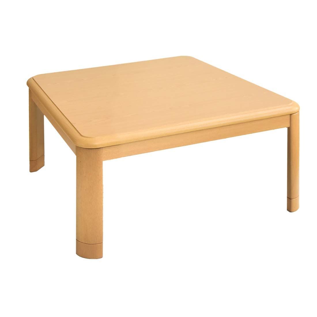 タンスのゲン こたつ 速暖2秒 600Wハロゲンヒーター テーブル本体 手元コントローラー 家具調 テーブル 一人用 正方形 80×80cm 木目 UV塗装 継ぎ脚 ナチュラル 68140093 94030