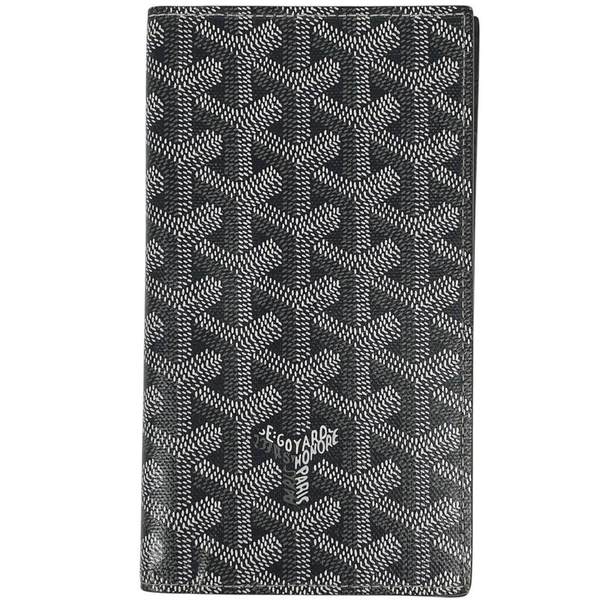 ゴヤール GOYARD ロゴ 二つ折り長財布 札入れ 小銭入れ 長財布 コーティングキャンバス グレー ホワイト レディース