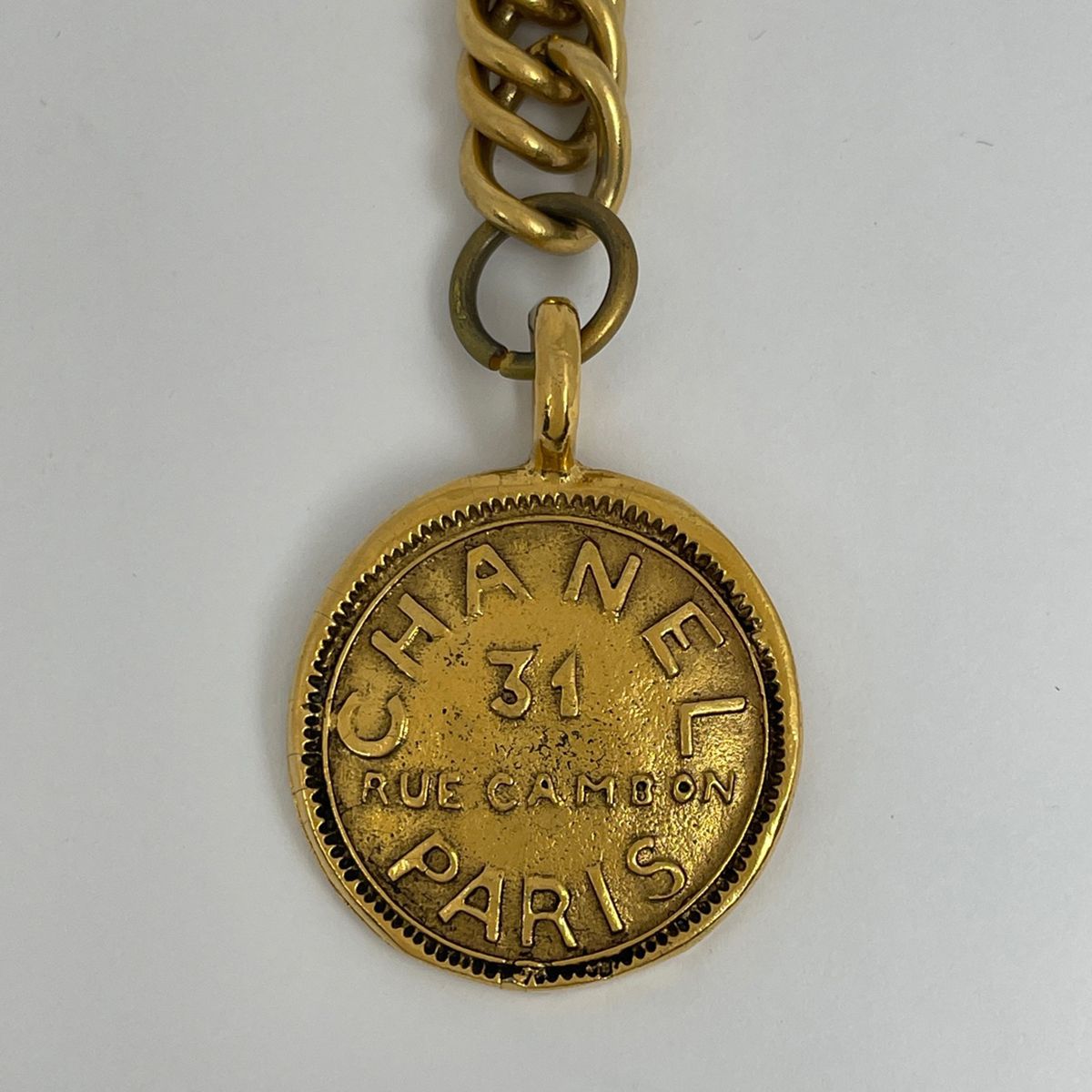 シャネル CHANEL ロゴ チェーン ブレスレット 腕輪 コイン ブレスレット GP ゴールド レディース