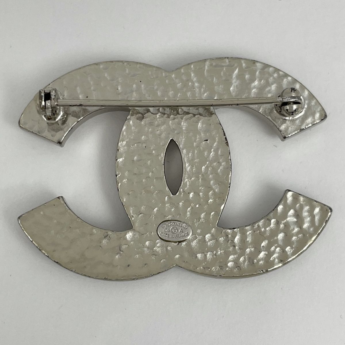 シャネル CHANEL ココマーク ラインストーン ブローチ CCマーク ブローチ メタル シルバー レディース