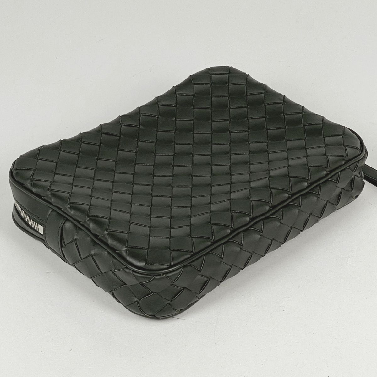 ボッテガヴェネタ BOTTEGAVENETA イントレチャート セカンドバッグ 編み込み ナッパ クラッチバッグ セカンドバッグ レザー ブラック レディース