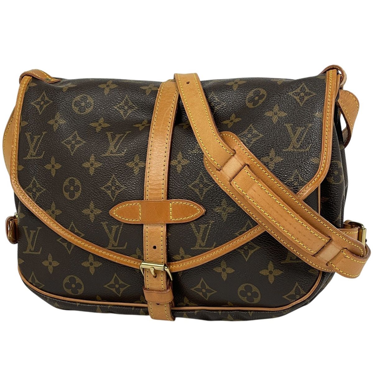 ルイ ヴィトン Louis Vuitton ソミュール 30 斜め掛け ショルダーバッグ モノグラム ブラウン M42256 レディース