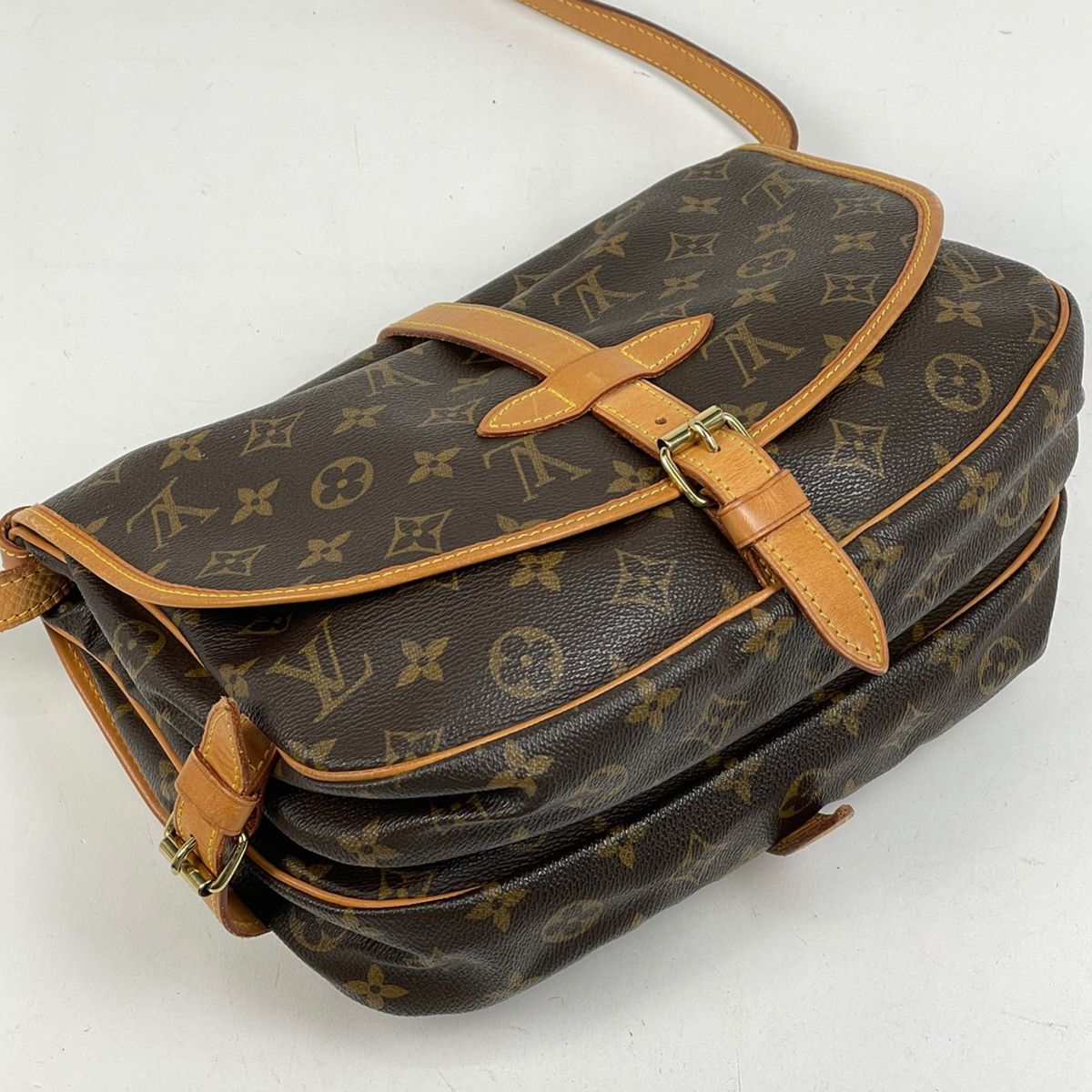 ルイ ヴィトン Louis Vuitton ソミュール 30 斜め掛け ショルダーバッグ モノグラム ブラウン M42256 レディース