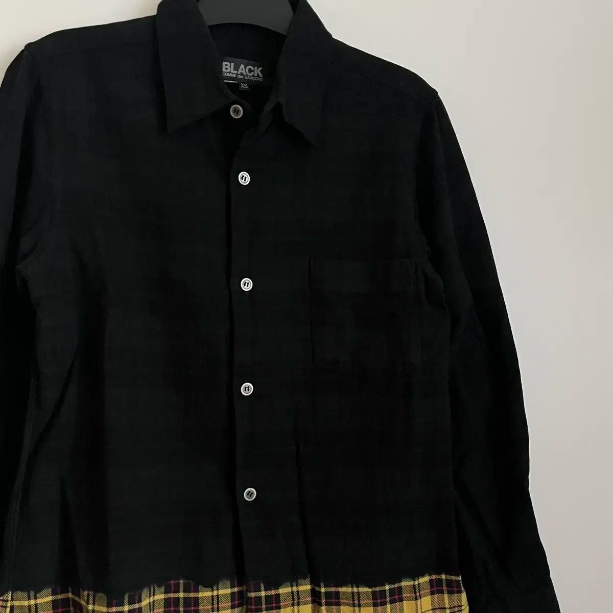 ブラック コム デ ギャルソン フランネル シャツ
