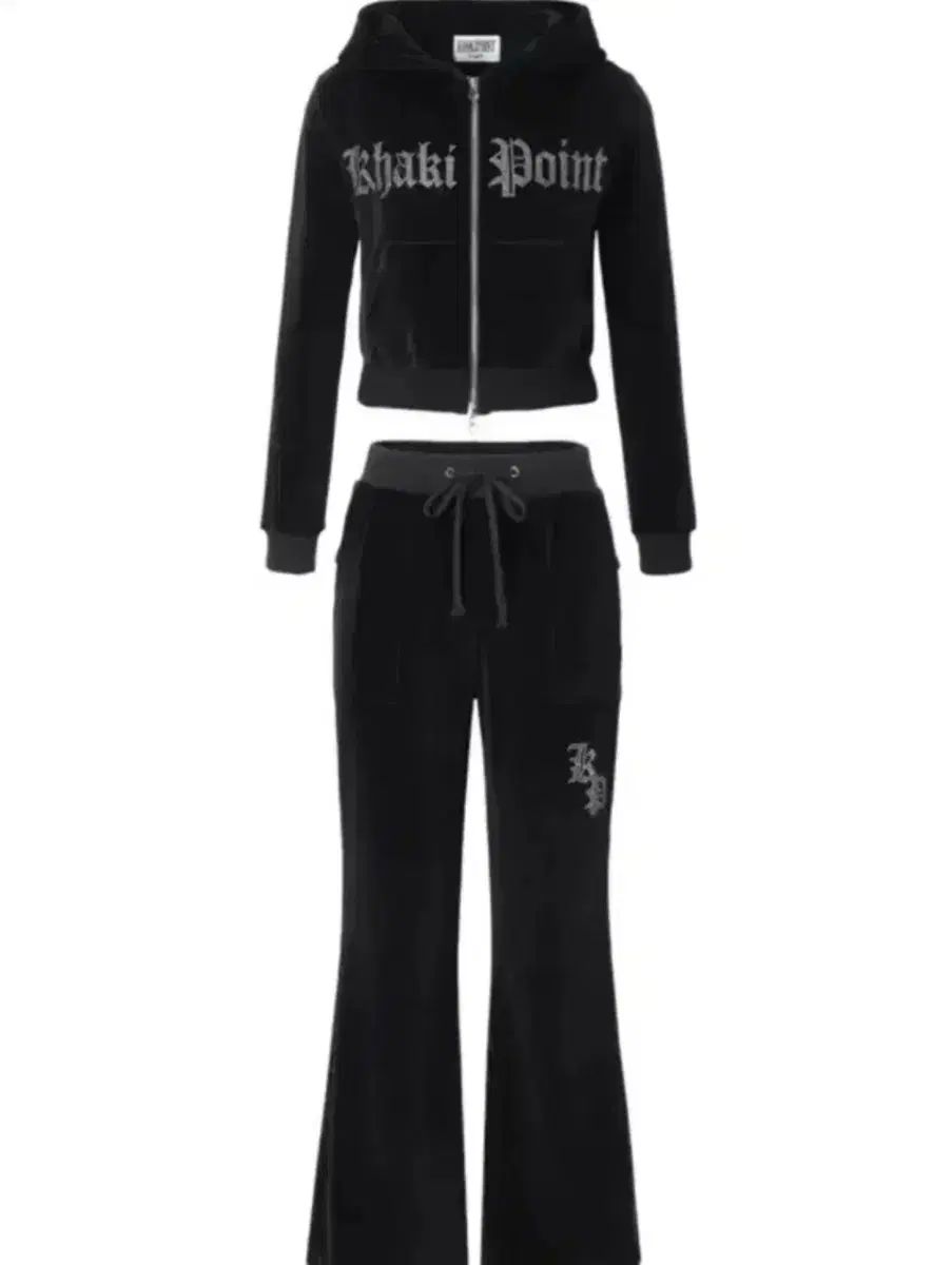 カーキポイント キュービック ベルベット 2サイズ ブラウン セットアップ