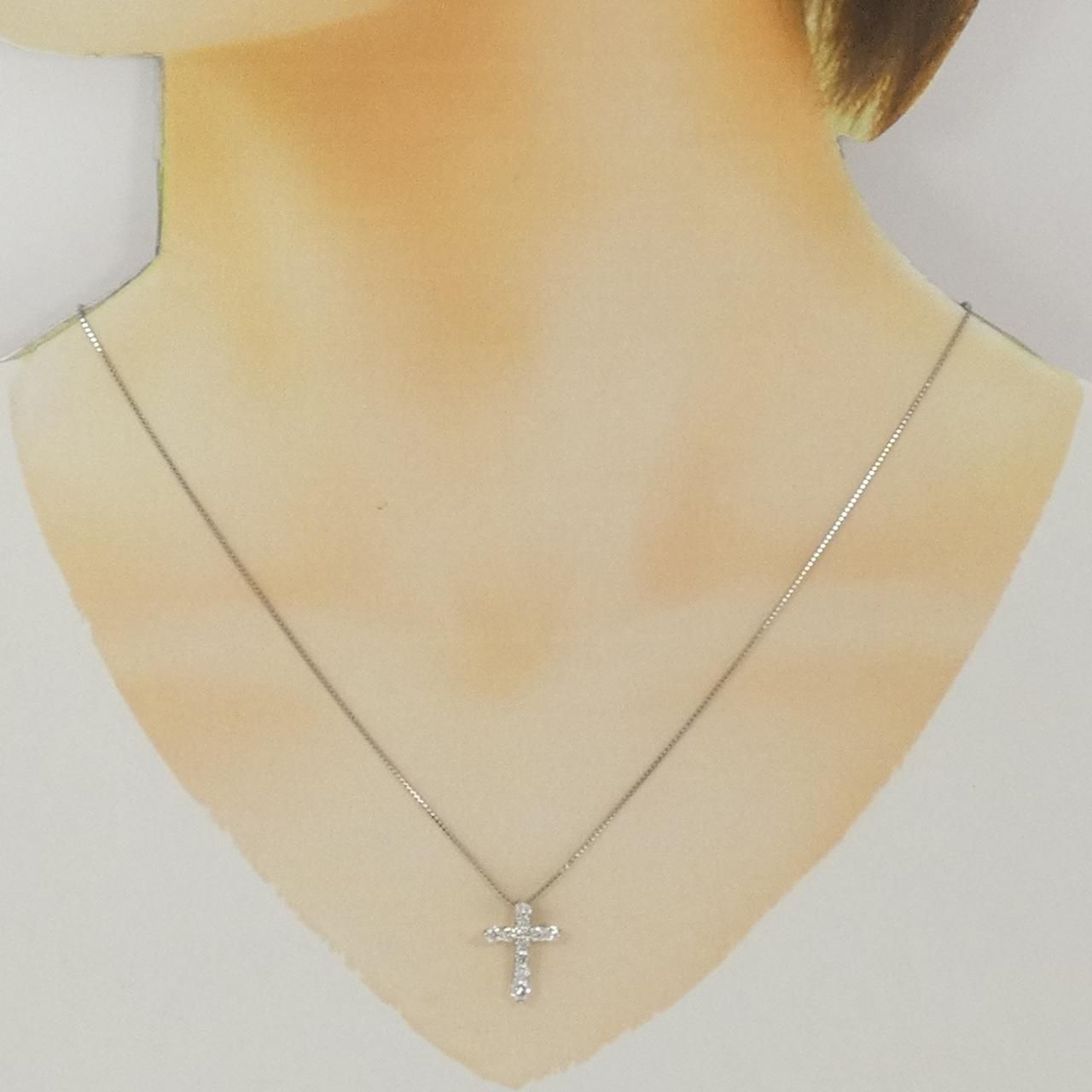 PT900/PT850 クロス ダイヤモンド ネックレス 0.53CT - メルカリ