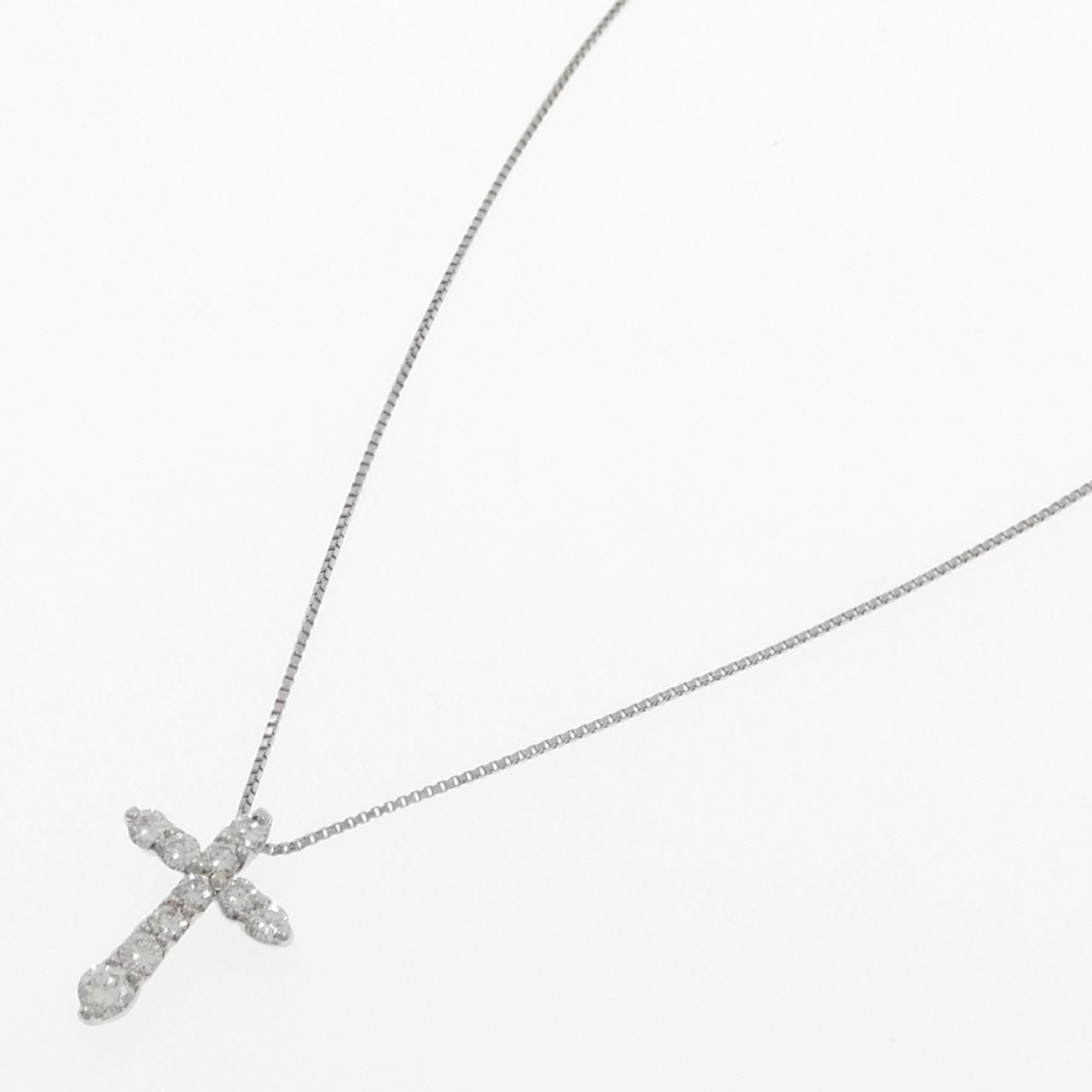 PT900/PT850 クロス ダイヤモンド ネックレス 0.53CT - メルカリ