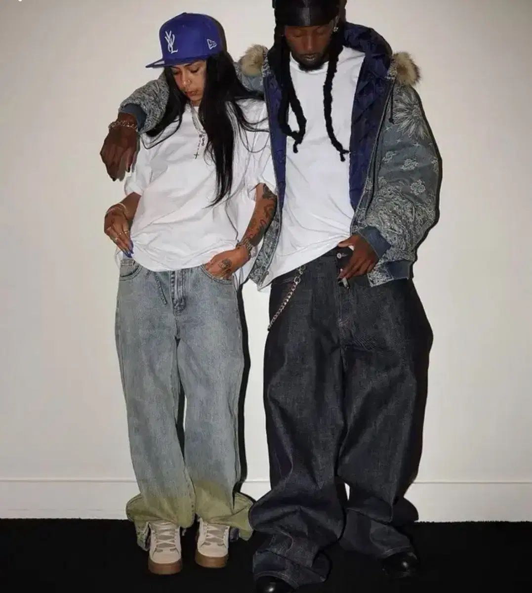  ノーフェイススタジオ ウルトラ ルーズ デニム ブラック M 32 その他 デニム ジーンズ