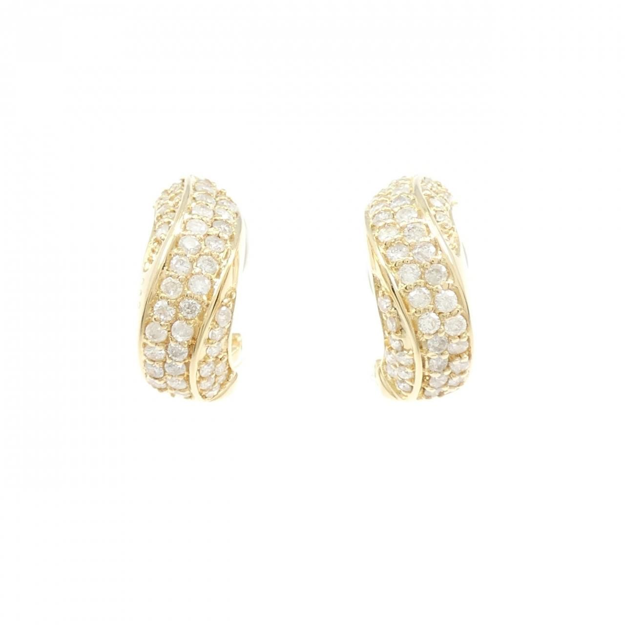 K18YG ダイヤモンド ピアス イヤリング 1.24CT