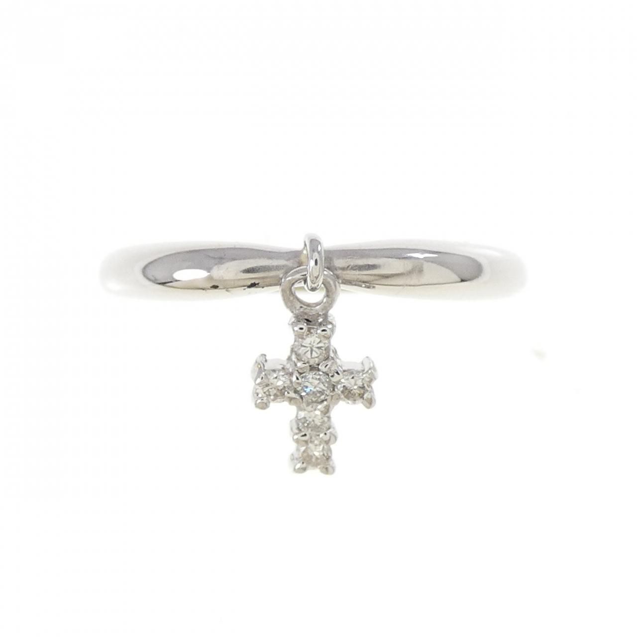 pt900 クロスオーバーリング ダイヤモンド0.50ct　高品質 PT900 クロス ダイヤモンド リング 0.08CT - メルカリ