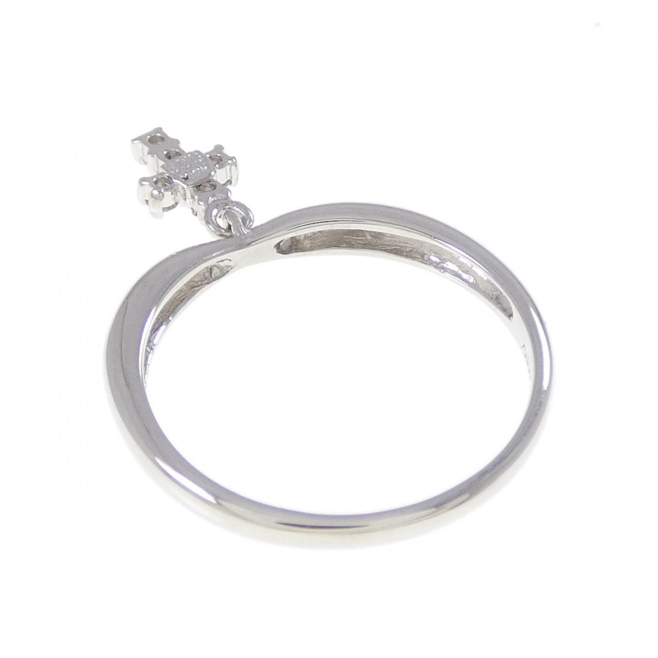 PT900 クロス ダイヤモンド リング 0.08CT - メルカリ