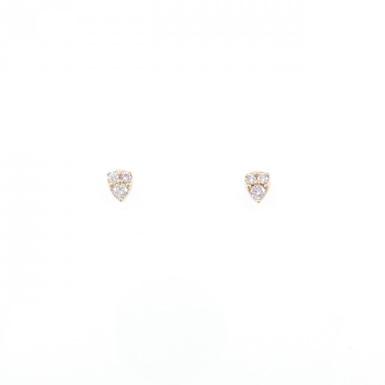 K 18 PG ピンクダイヤモンド ピアス 0 04 CT