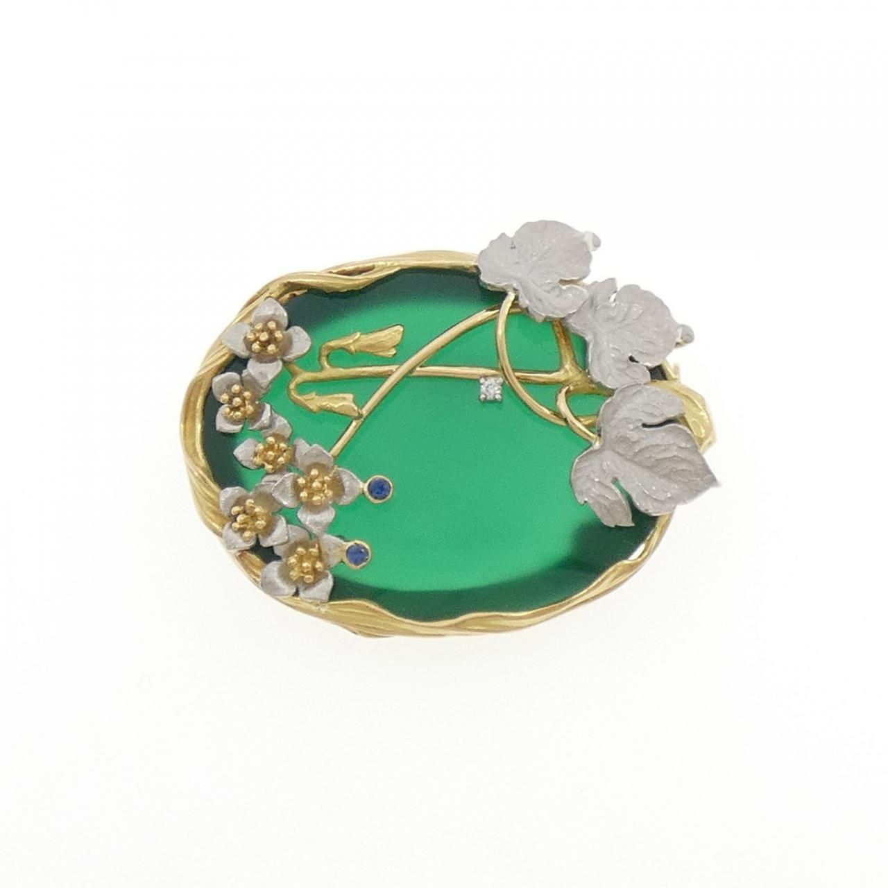 アズ タイム カルセドニー ブローチ