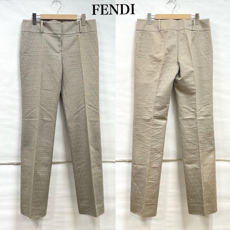 フェンディ ズッカ柄 イタリア製 ストレート ジップフライ パンツ