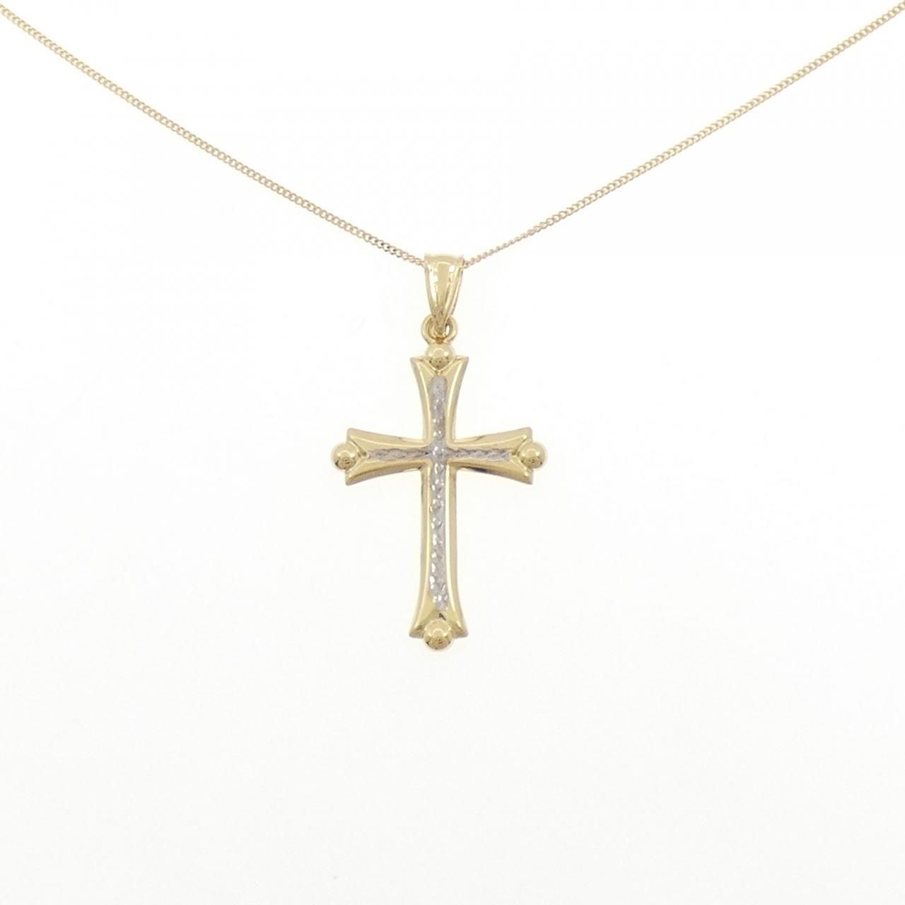 K18YG K18WG クロス ネックレス