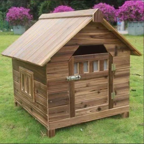 大好評 北欧 犬小屋 中小型犬用 犬舎 木製 ペットハウス 通気性犬舎 ドッグハウス 組み立て簡単 防水素材 防風 防雨 換気 さびない 耐久性 洗える 四季通用-M