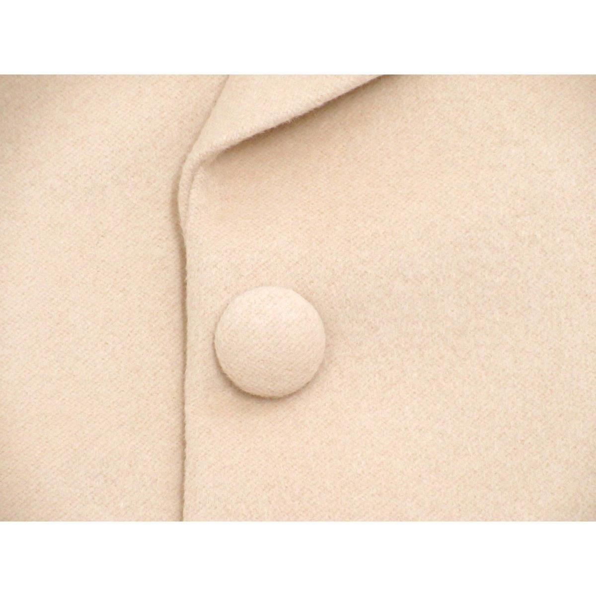 お洒落コート アンゴラ混ヘチマ衿コート