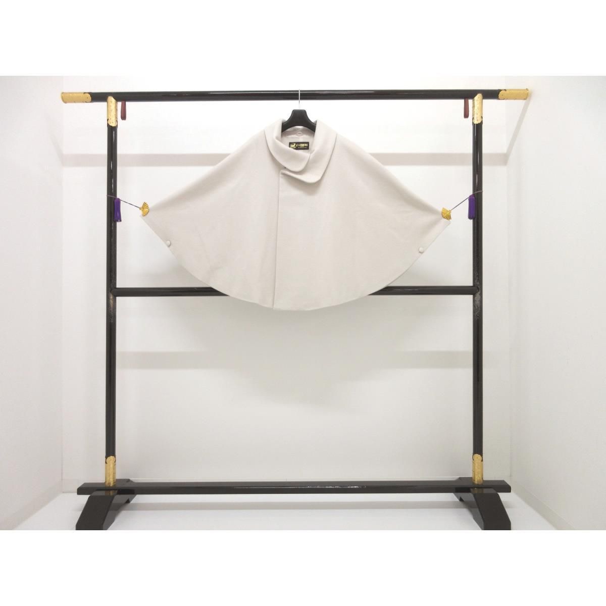 お洒落コート カシミヤ混ウールケープ