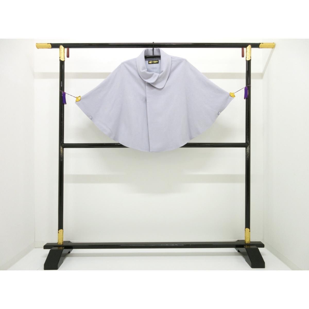 ケープ カシミヤ混ウール ロール衿