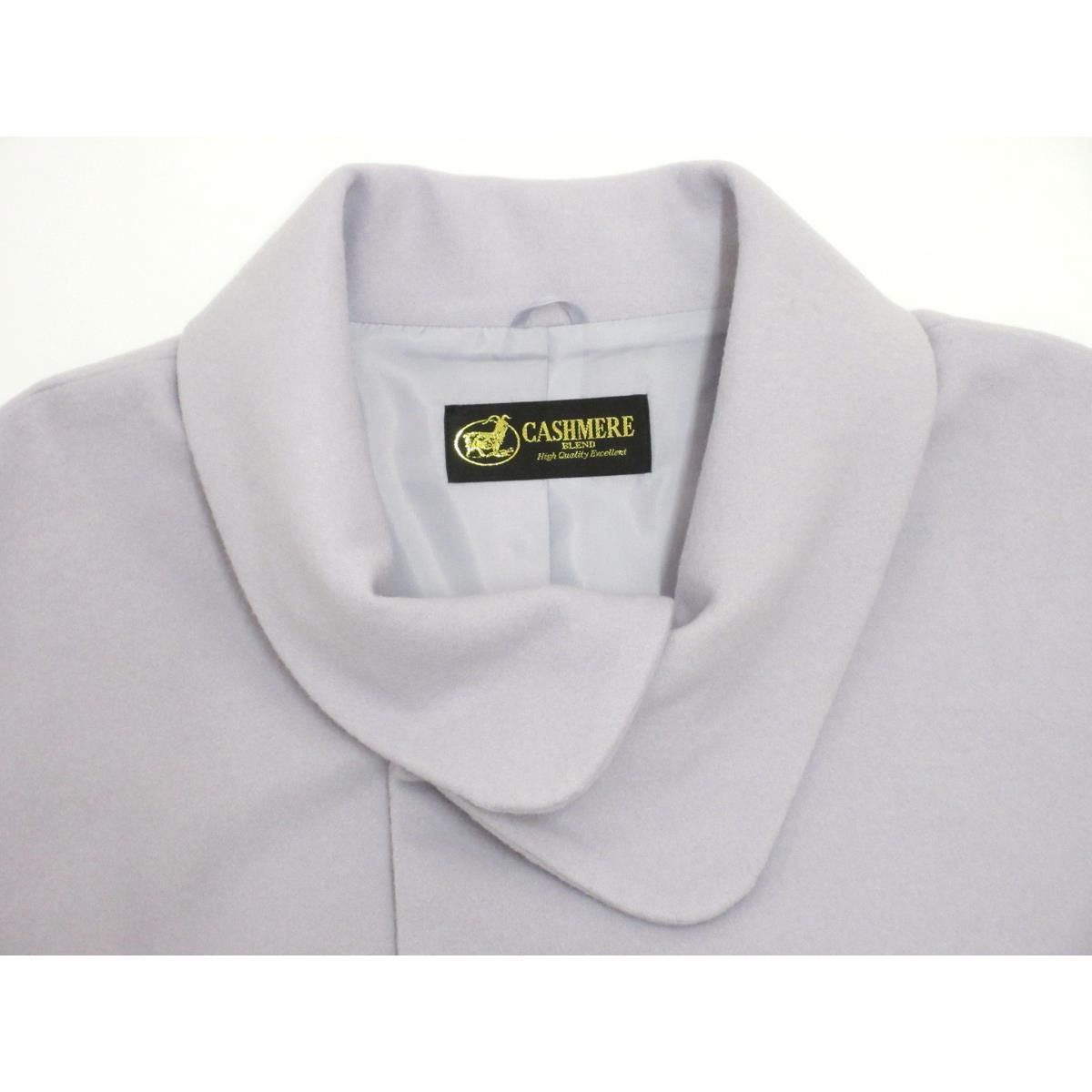 カシミヤ混ウール ロール衿