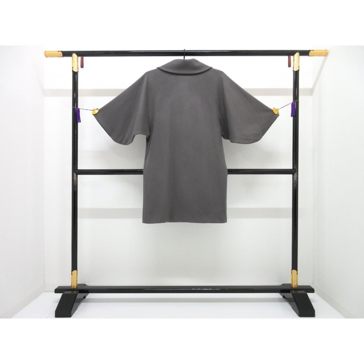 お洒落コート カシミヤ混 ロール衿