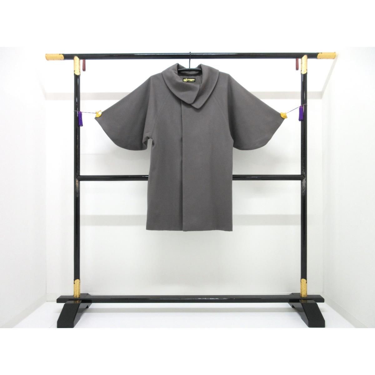 お洒落コート カシミヤ混 ロール衿