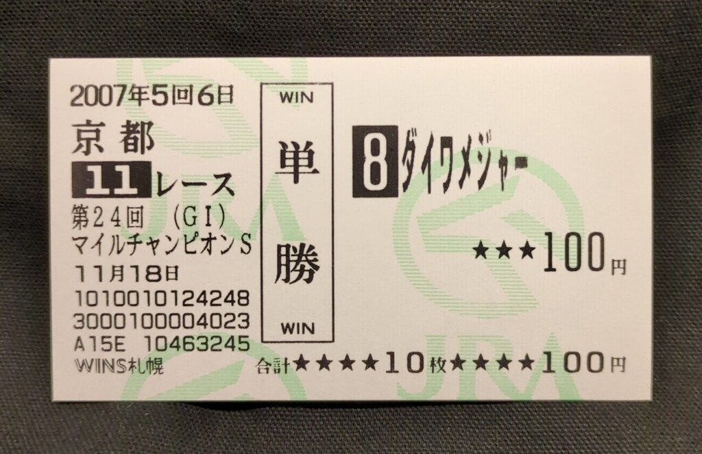 ピンクカメオ JRA オリジナル パドカ 第12回 NHKマイルカップ ピンク