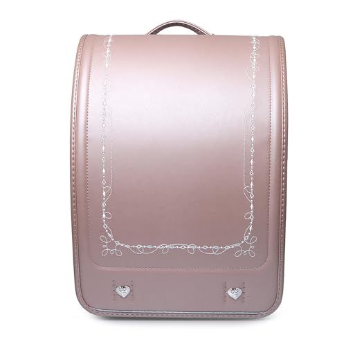 Coulomb 最新ネックレスモデル ランドセル女の子 リボンレース刺繍 ツヤありパール生地 丈夫な手縫い ギフトパッケージ