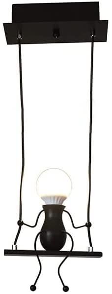 1灯ペンダントライト ブラケットライト 引掛けシーリング式 金属製 E26口金 LED対応 照明器具のみ コード調整 アンティーク インテリア 人型ライト シンプル レトロ 居間 食卓 ダイニング リビング用 寝室 食卓 b463259f