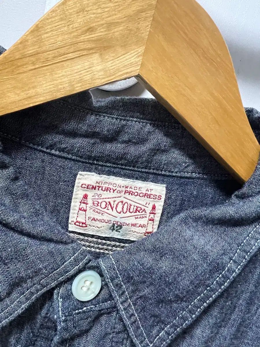 ボンクラ boncoura シャンブレー ワークシャツ 42