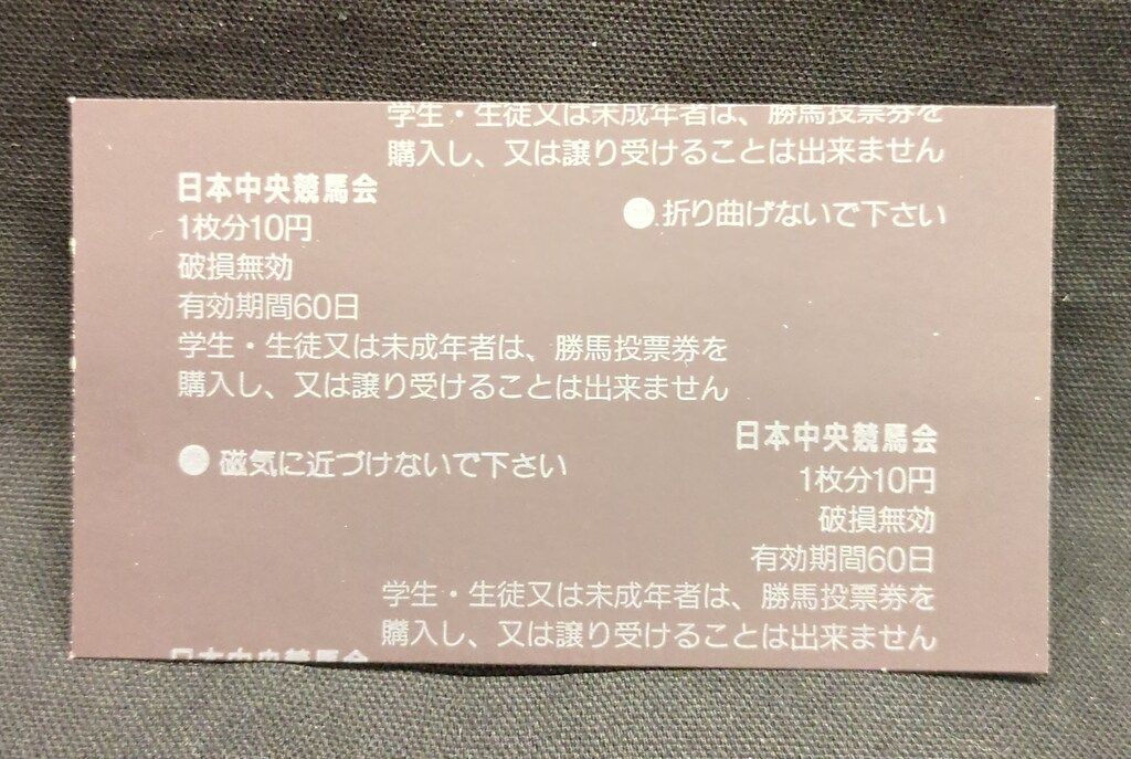 JRA 第48回安田記念 G 1 場外的中馬券 タイキシャトル