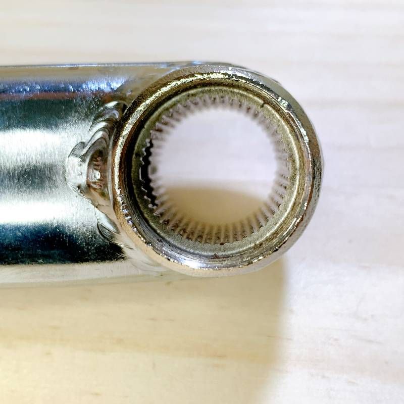 BMX クランクセット シルバー 48スプライン 170mm 19mm軸