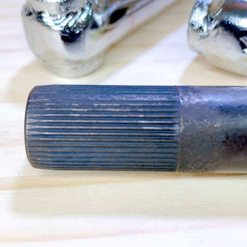 BMX クランクセット シルバー 48スプライン 170mm 19mm軸 クロモリ