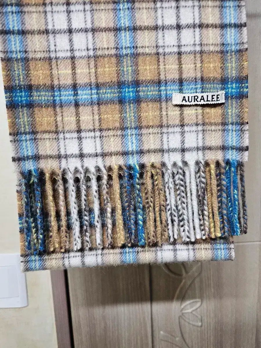オーラリー 23fw マフラー AURALEE カシミア チェック ストールa23am01cm