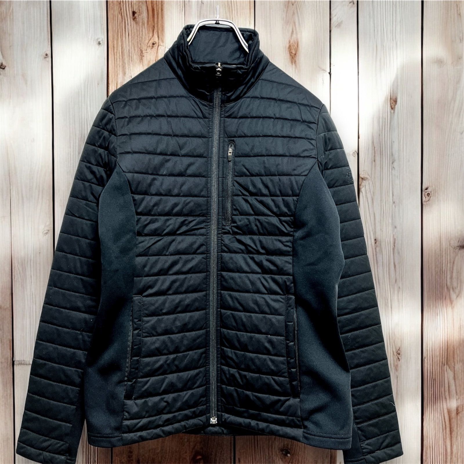 韓国 THE NORTH FACE レディース M 中綿ジャケット 黒 防寒 軽量 アウター インナーダウン