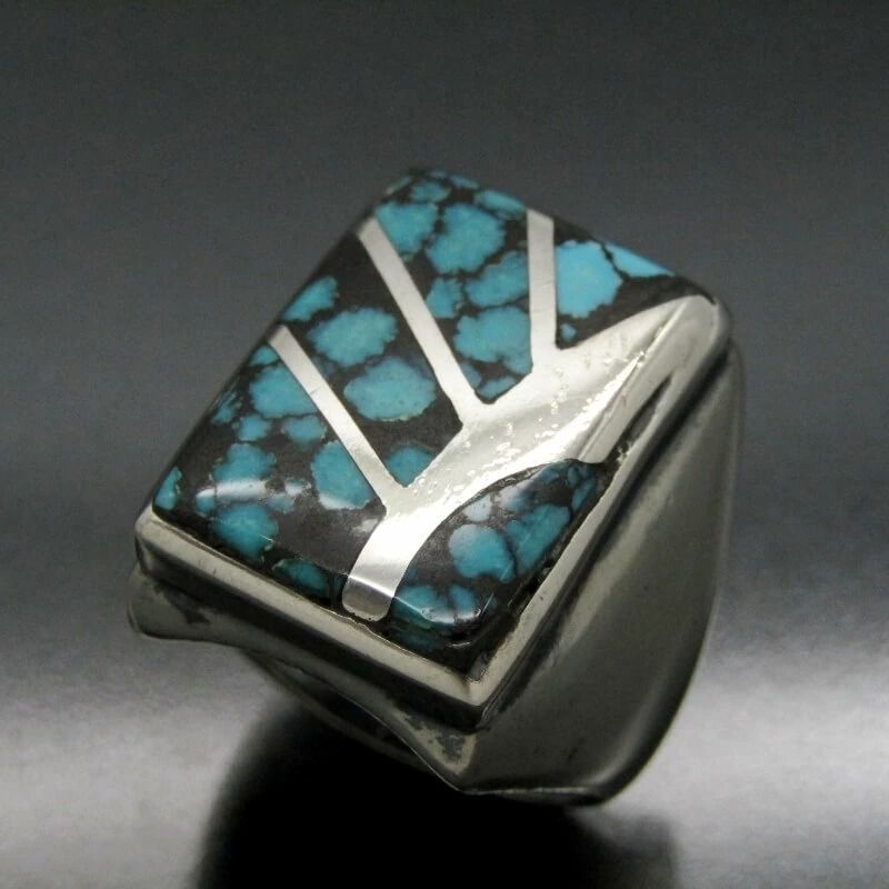 インディアンジュエリー　ターコイズ　リング　ナバホ族　16号 Indian Jewelry FUNNY公式ストア ナバホ族 ターコイズ リング [16号