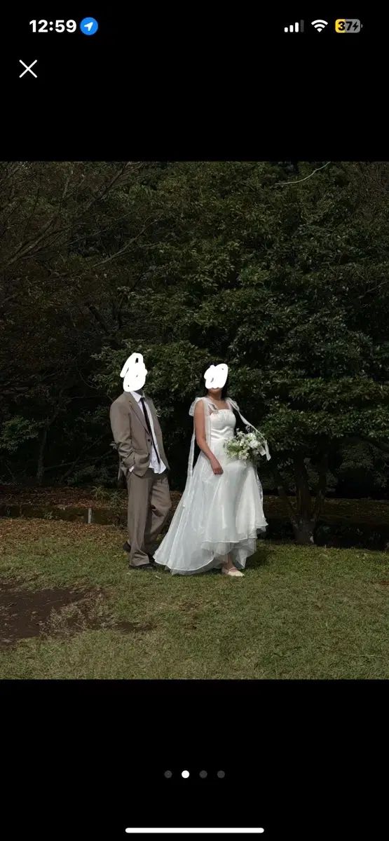 ウェディング撮影 白 ロング ドレス