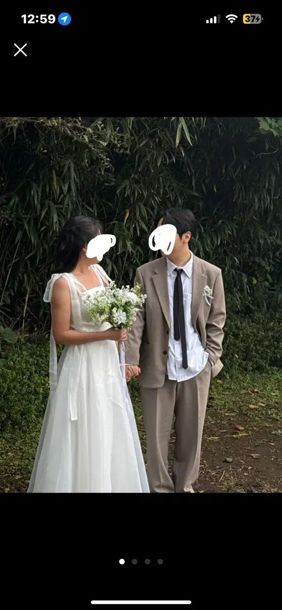 ウェディング撮影 白 ロング ドレス