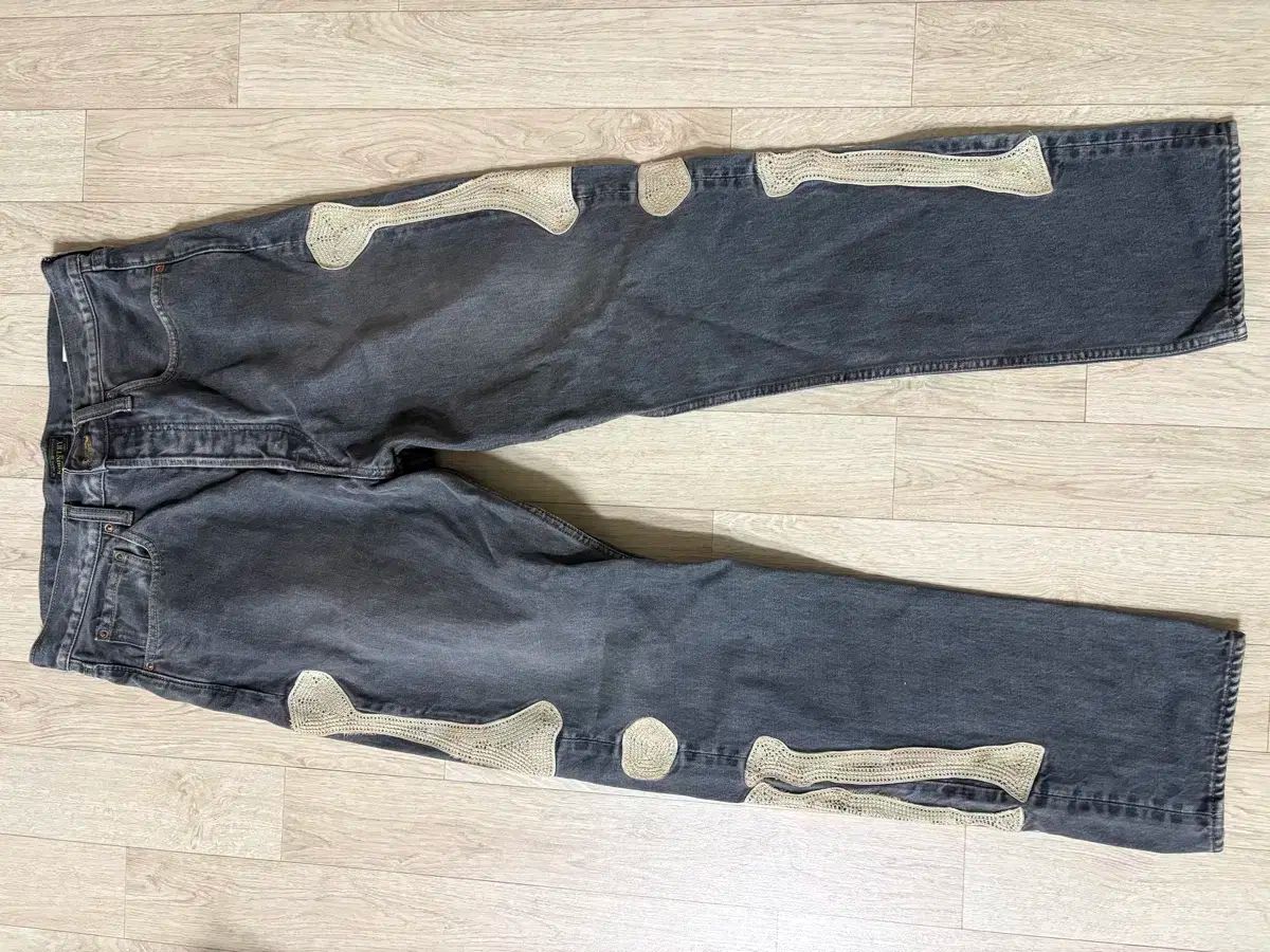 キャピタル 14オンス デニム 멕시칸 タック パンツ ブラック